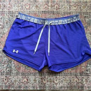 Under Armour Blue Athletic Shorts with Elastic Waistband